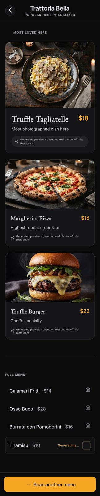 FoodSnap app preview